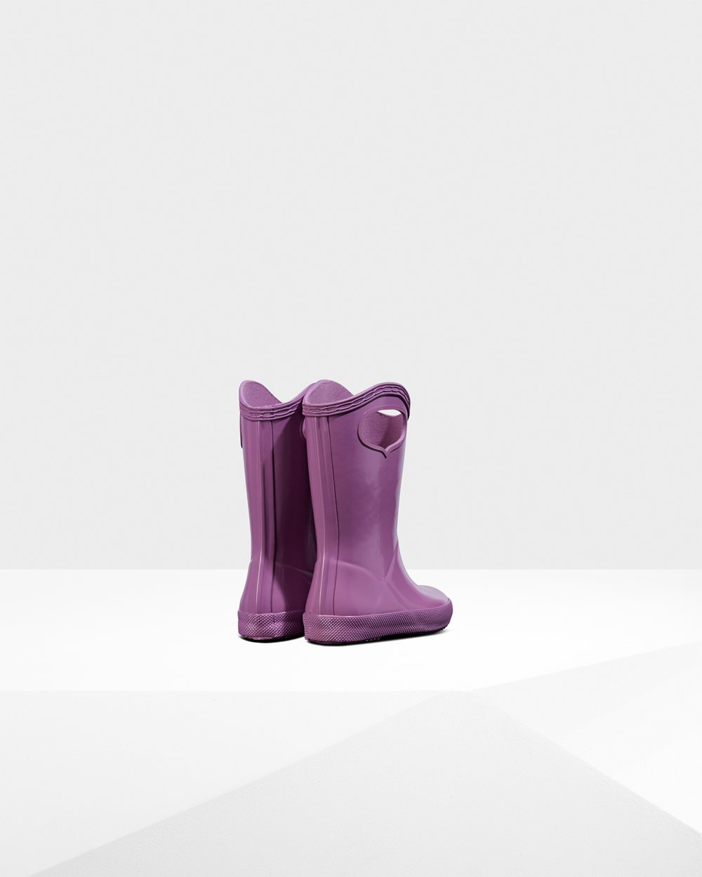 Botas De Agua Hunter Niños Original First Classic Grab Handle Gloss - Moradas - Argentina 2635JQGRI